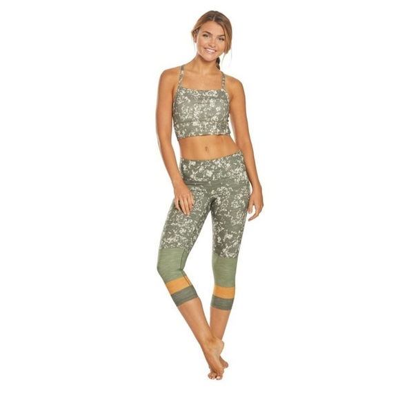 [Prana] Olive Green Printed Leggings - Picture 3 of 6